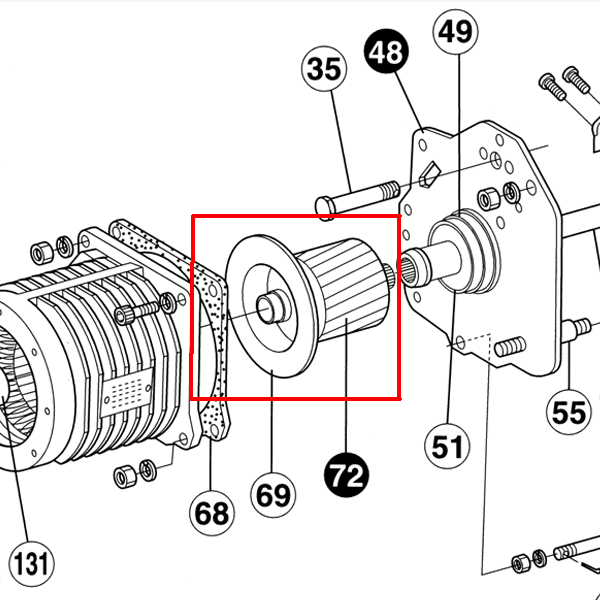 象印 DA型 DB型 ロータセット 1t(S) 2t(W) ホイスト クレーン 交換パーツ用 1113-DB-72-01000S-02000W