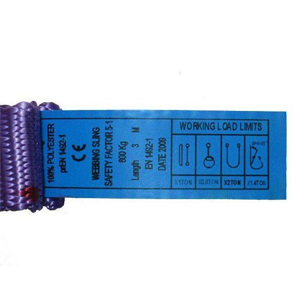 FREAK　CEベルトスリングE型　5本セット　使用荷重800kg　幅25mm　長さ5m（65306）　両端アイ型 フリーク