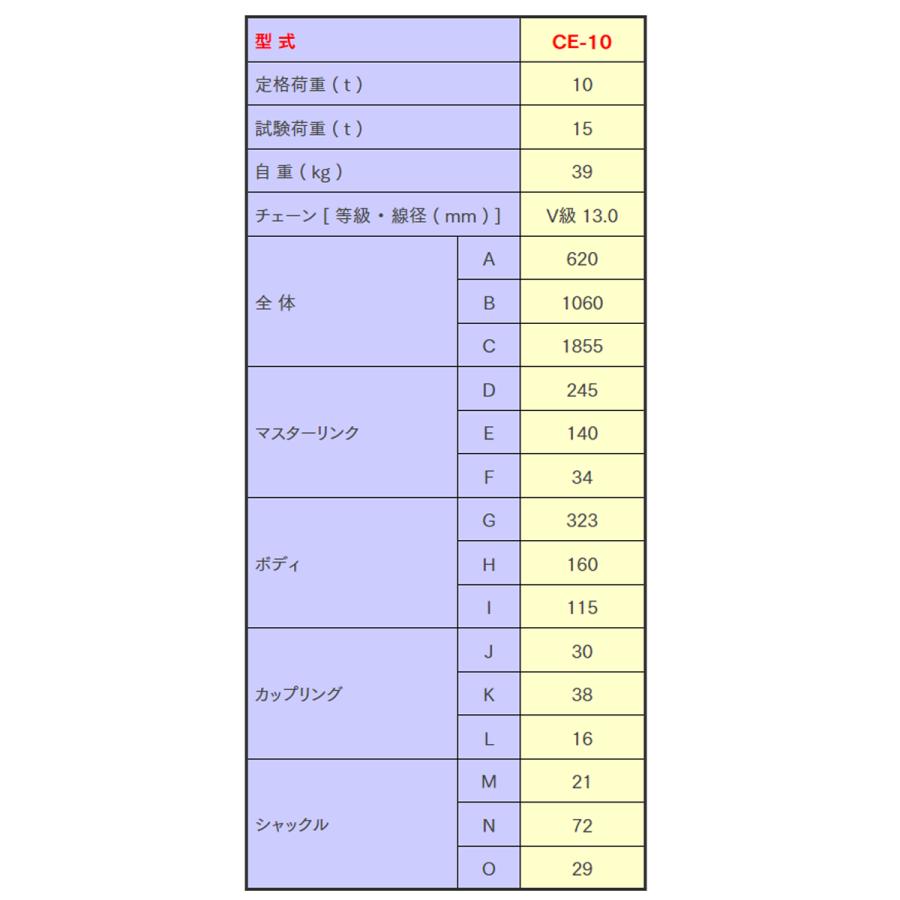 象印 チェーンエコライザー 10t ホイスト クレーン CE-10　1112-CE-10000